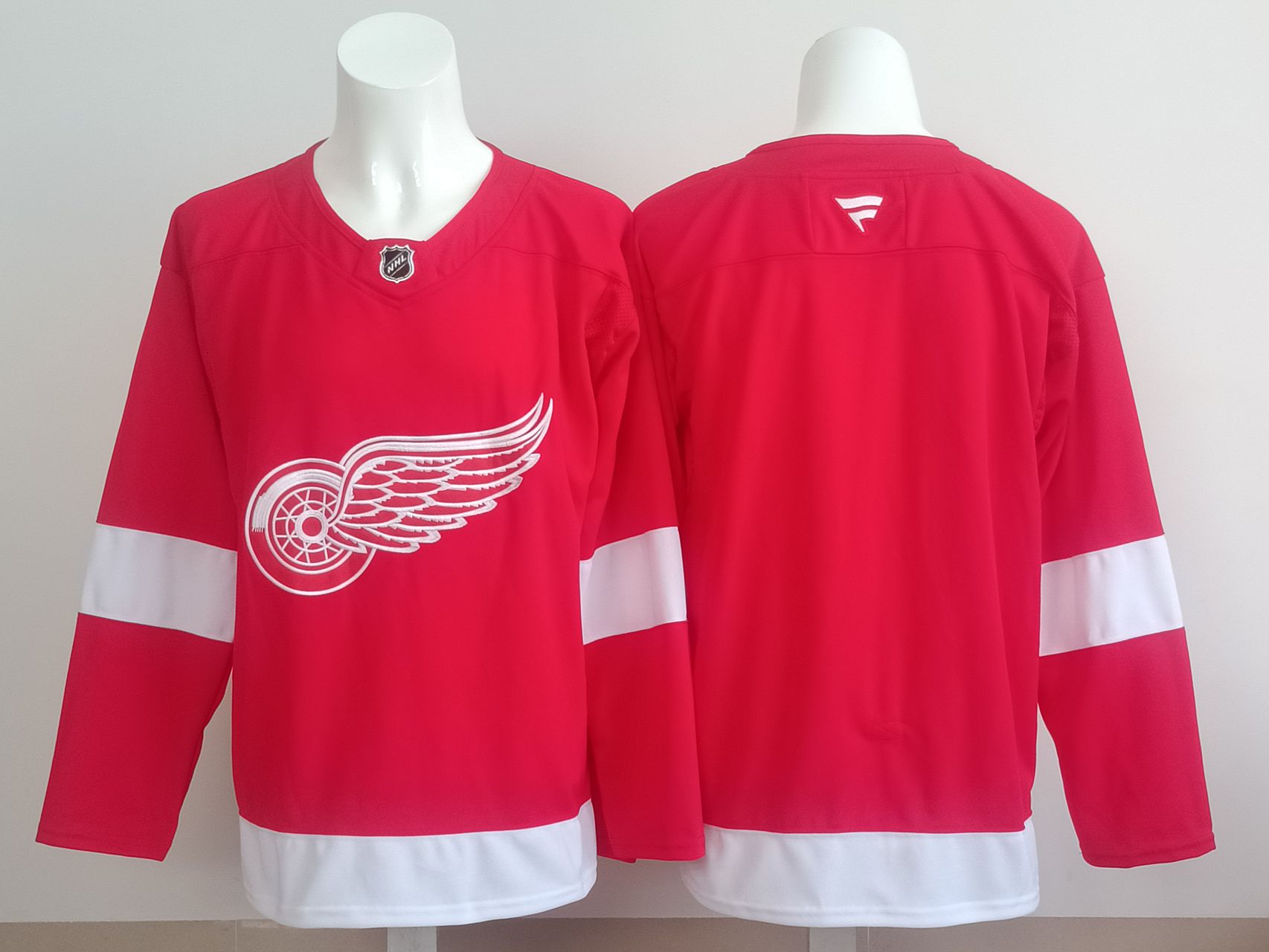 Men 2025 Detroit Red Wings Blank Red NHL Jersey style 01->detroit red wings->NHL Jersey